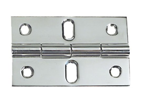 Bisagra Acero Inoxidable 80 x 50 mm Agujeros Centrales Ovalados