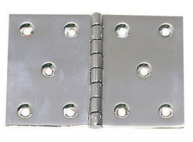 Rectangular 130 x 90 mm Stainless Steel Hinge