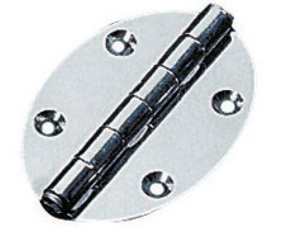 Bisagra Oval Eje Saliente Inox 78 x 56 mm