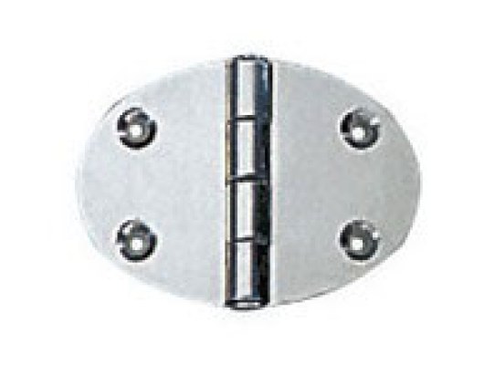 Oval Hinge with Inner Semi Inrush Shaft and Screw Mounting  78 x 56 mm