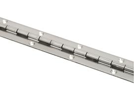 2 m Bar Inox Piano Hinge with Bores and Countersunk