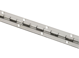 2 m Bar Inox Piano Hinge with Bores and Countersunk