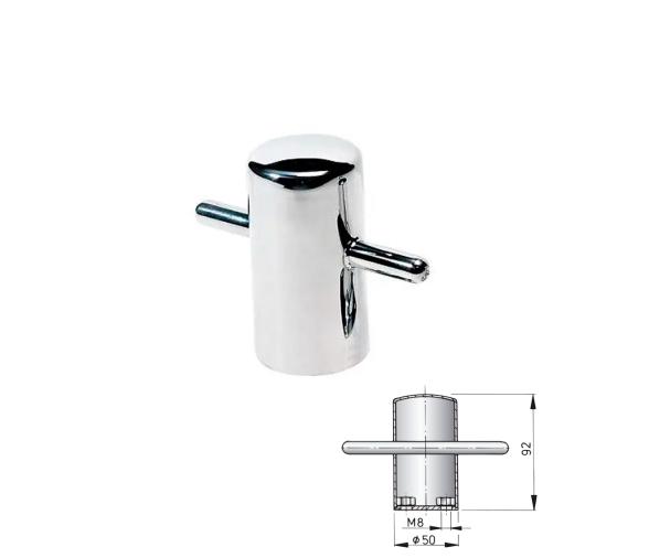 Bita de acero, tipo ACHIL fijación con tornillo