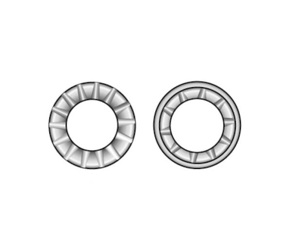 Blister Arandela de Seguridad Avellanada, Tipo V DIN 6798