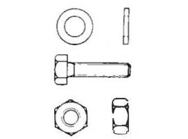 Blister Kit Tornillos Hexagonales Tuercas y Arandelas