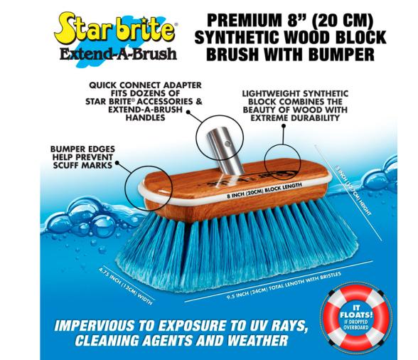 Starbrite Cepillo Deluxe De Madera 20 Cm Con Paragolpes