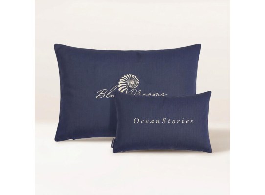 Blue Dreams - Cushion 60x40 + 30x40, Set of 2 - Navy - Marine Business