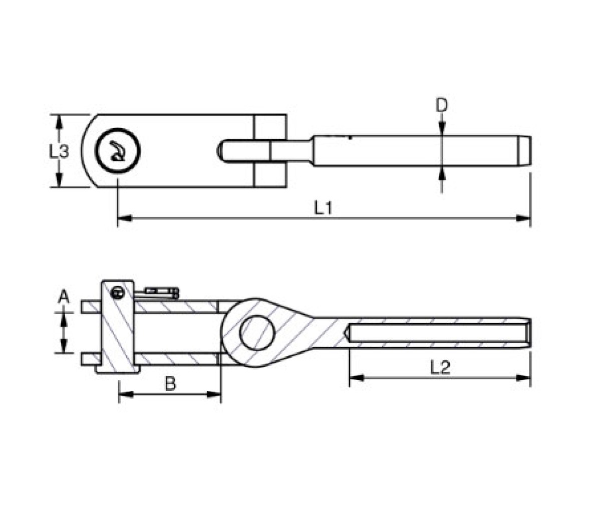 Blue Wave Terminal Toggle para Prensar