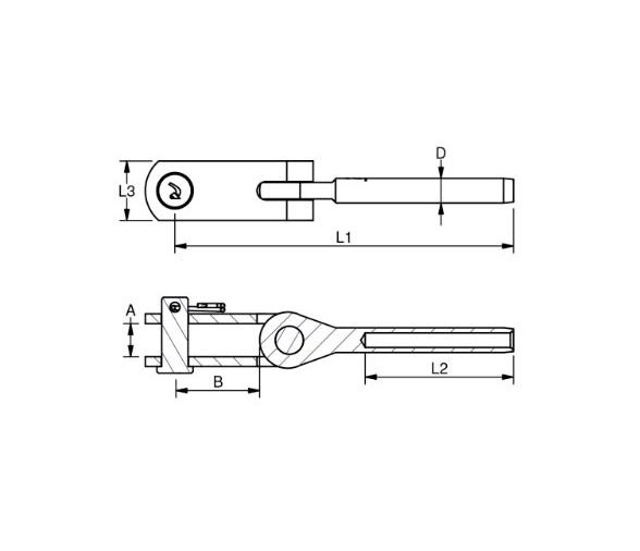 Blue Wave Terminal Toggle para Prensar