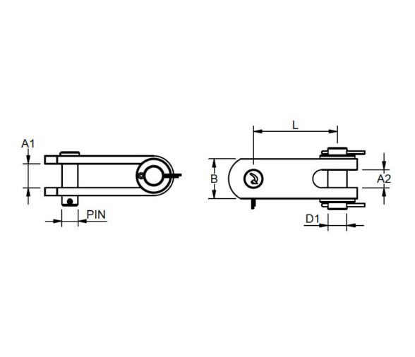 Blue Wave Toggle Doble Horquilla Escalonada