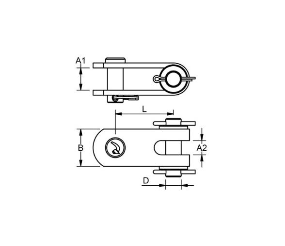Blue Wave Toggle Doble Horquilla