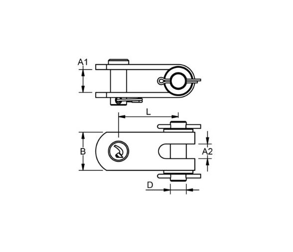 Blue Wave Toggle Doble Horquilla