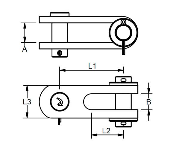 Blue Wave Toggle Tope de Mástil