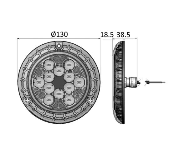Bluefin Luz Subacuática LED Piranha P24