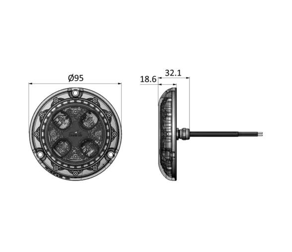 Bluefin Luz Subacuática LED Piranha P4 Hi-Power