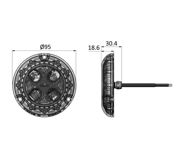 Bluefin Luz Subacuática LED Piranha P4 Polymer