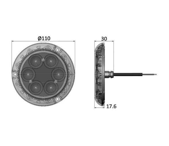 Bluefin Luz Subacuática LED Piranha P6 Nitro 24 V