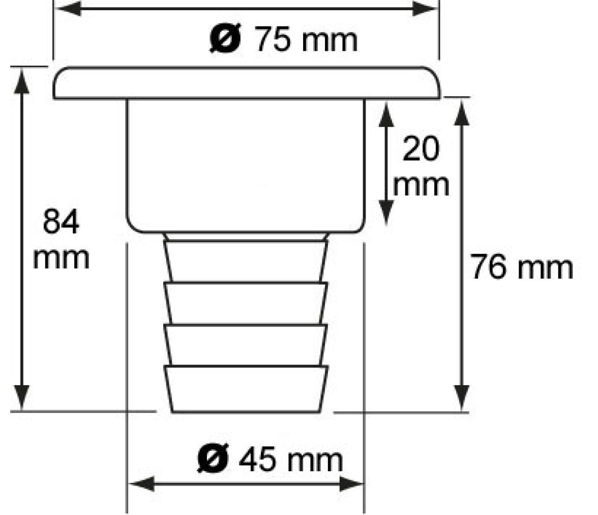 Boca de Llenado y Tapon Inox - Gasolina Manguera 38 mm