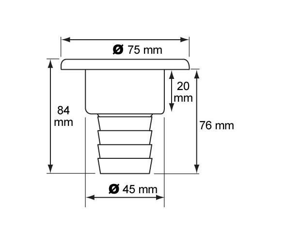 Boca de Llenado y Tapon Inox - Gasolina Manguera 38 mm