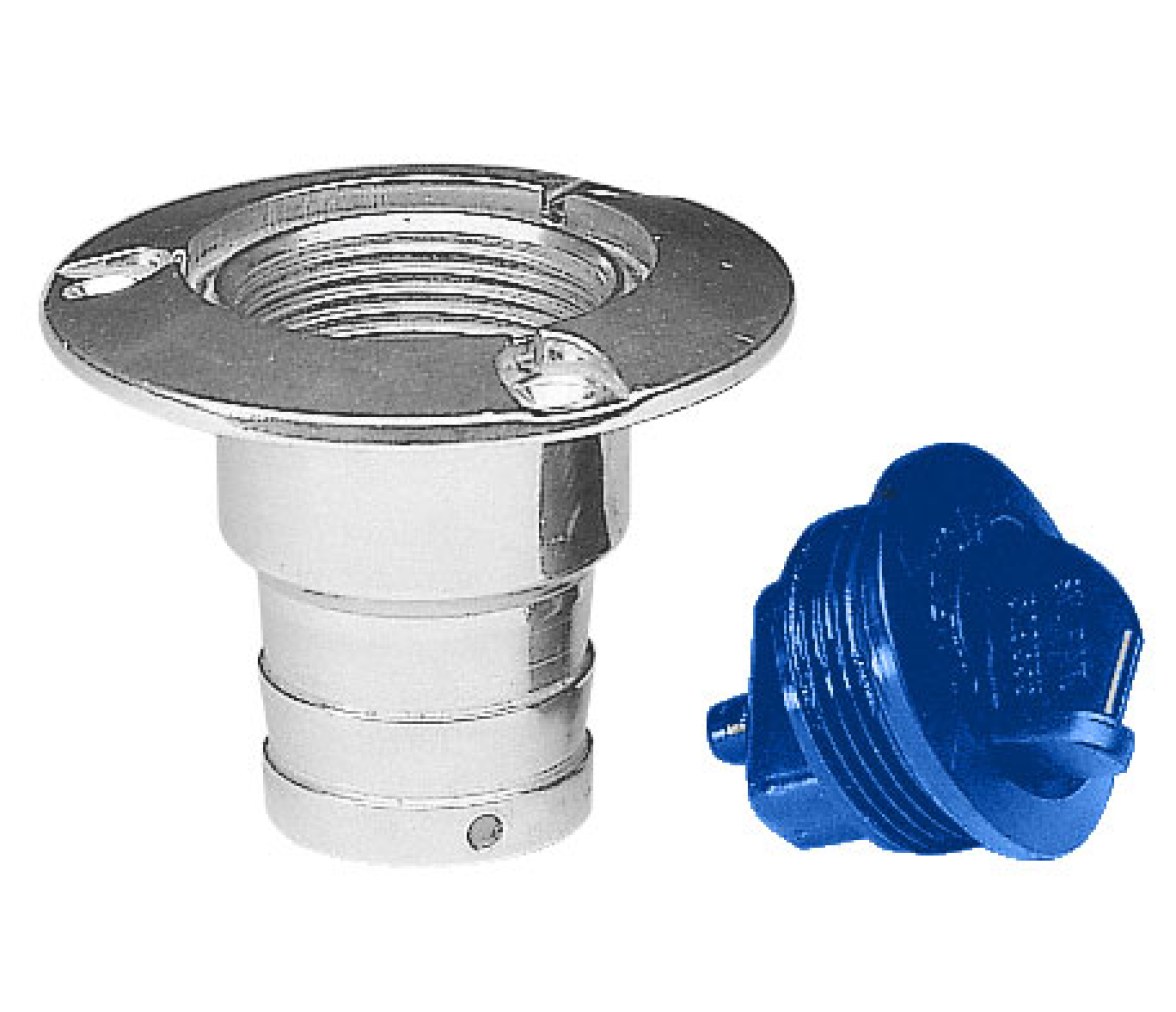 Bocas de Llenado en Aluminio y Tapon Plastico- Agua 38mm