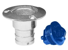 Bocas de Llenado en Aluminio y Tapon Plastico- Agua 38mm