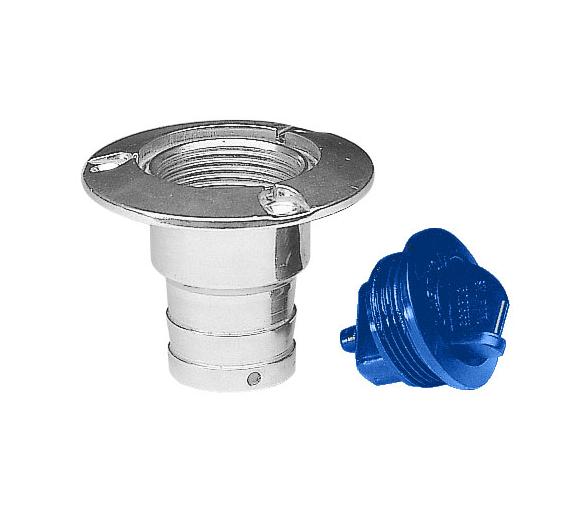 Bocas de Llenado en Aluminio y Tapon Plastico- Agua 38mm