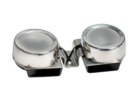 Bocina Doble de Niebla Electrica Inox