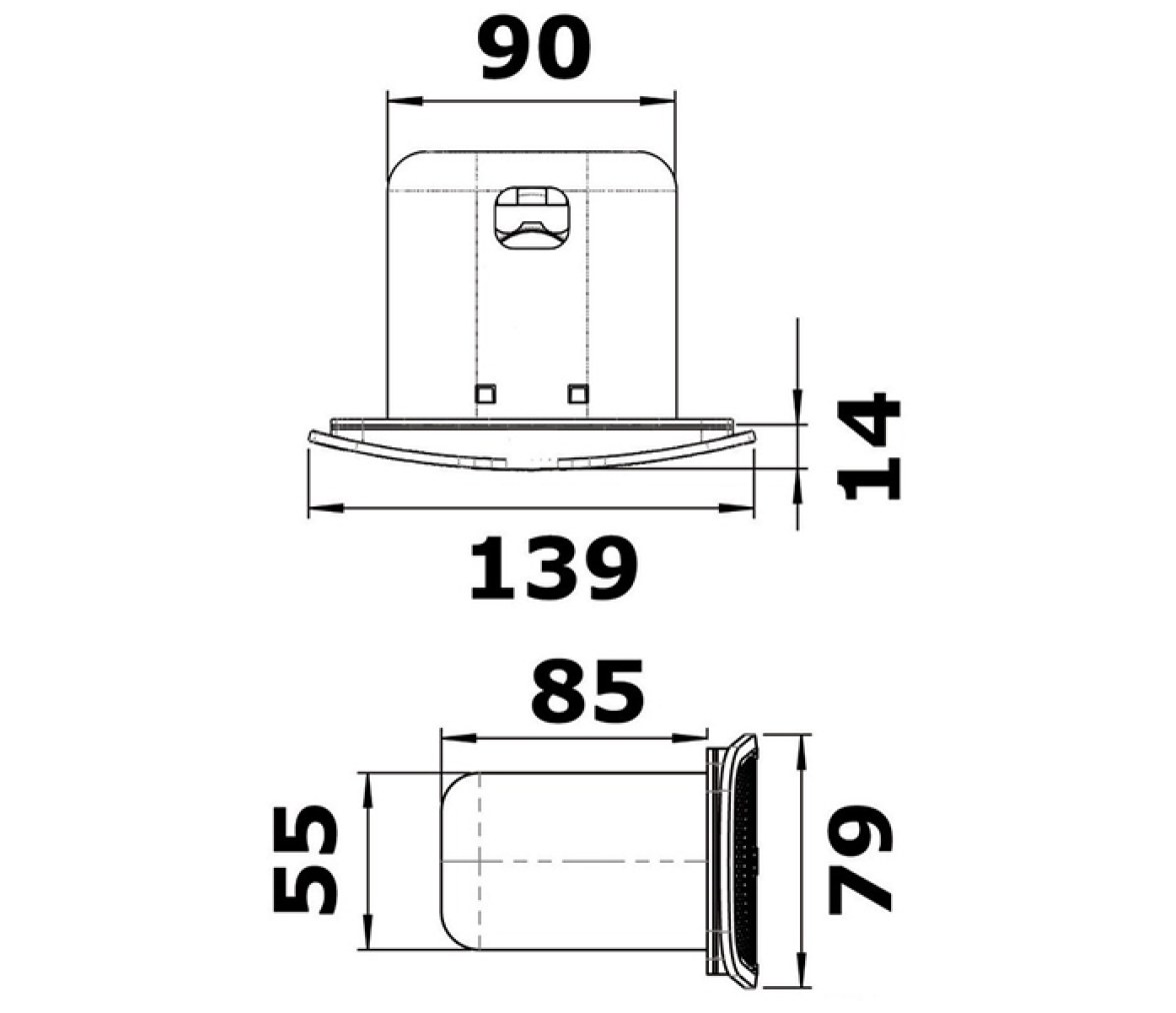 Bocina Empotrable Rectangular Sound
