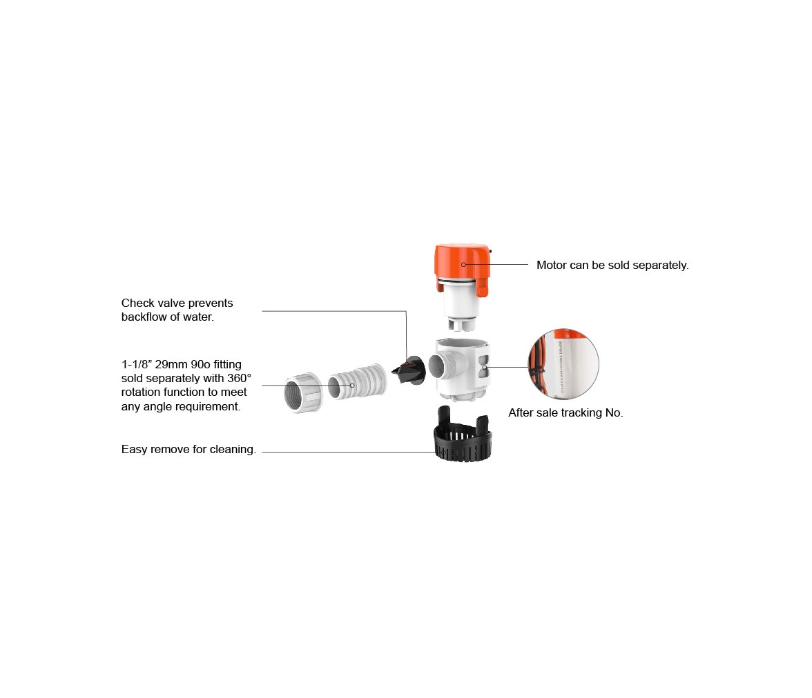 Bomba Achique Automática Detección electrónica 600/800/1100GPH