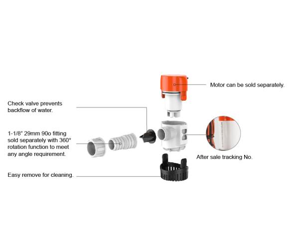 Bomba Achique Automática Detección electrónica 600/800/1100GPH