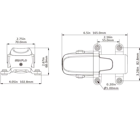 Bomba automática  SEAFLO 23A 2,6 LPM 12V