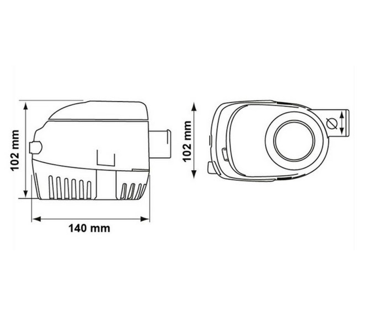 Bomba de Achique Automatica S500 1150 L-H 12V Sahara
