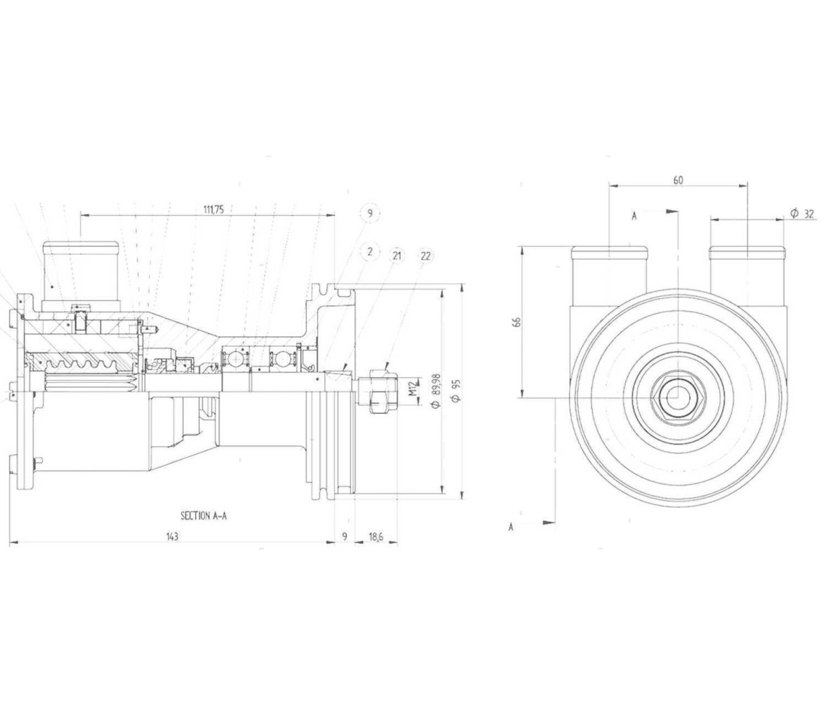 Bomba de refrigeración del motor Johnson SPX F7B-9 (10-24630-04)