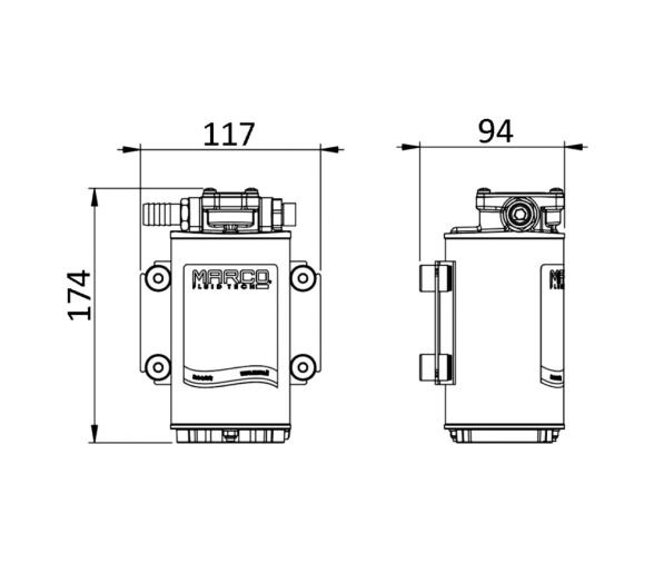 Bomba Electrica de Engranajes Autoaspirable hasta 1.5 m