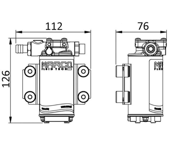 Bomba Electrica de Engranajes Autoaspirable hasta 1 m UP2/OIL