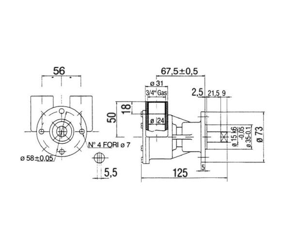 Bomba Tipo Nauco FPR043 con Bridas
