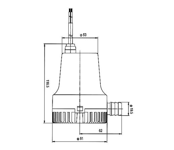 Bomba de Achique Electrica Manual 1512 L-H 12V TMC