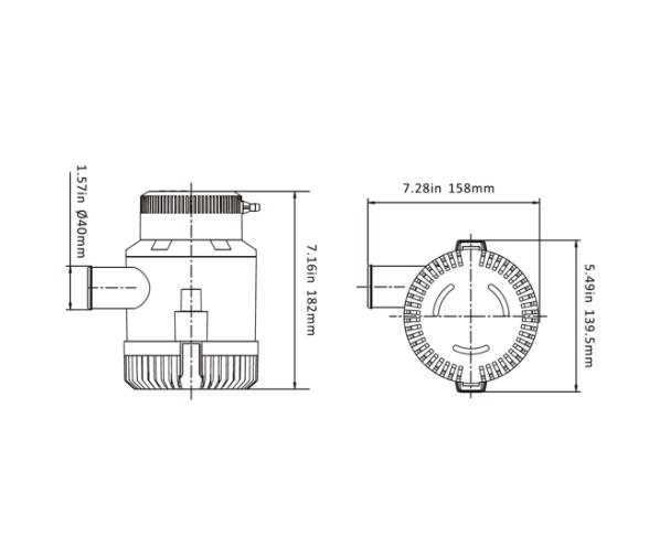 Bomba de Achique Sumergible 3500 GPH 24V