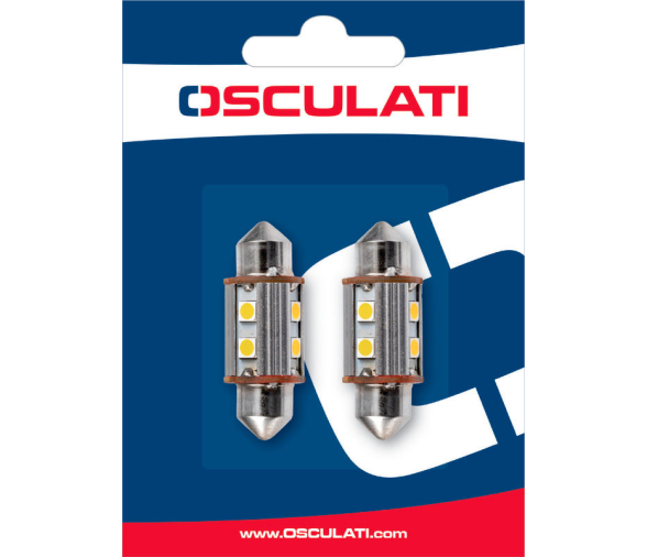 Bombilla Festoon 8 LED 36 mm 2 Unidades