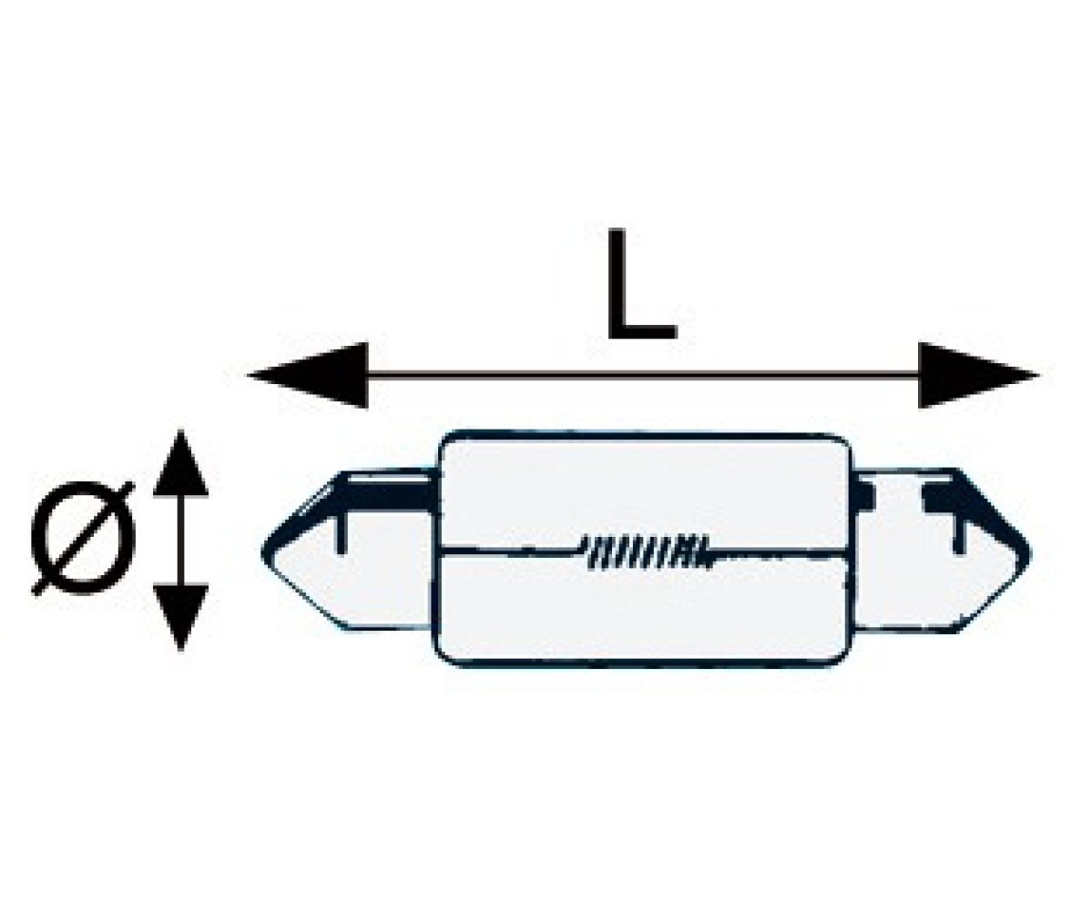 Bombilla Festoon 12 V