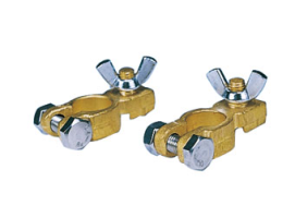 MARINE BRONZE BATTERY CONNECTORS WITH S.STEEL BOLT & NUT