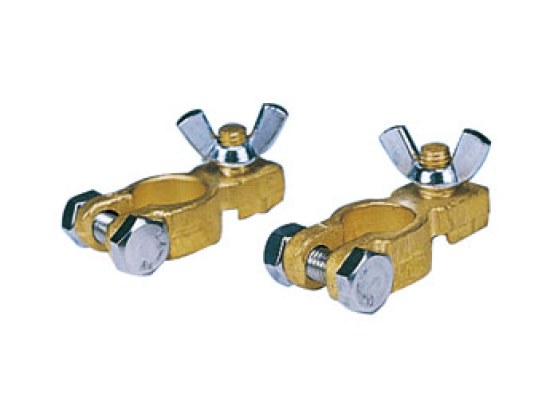 MARINE BRONZE BATTERY CONNECTORS WITH S.STEEL BOLT & NUT