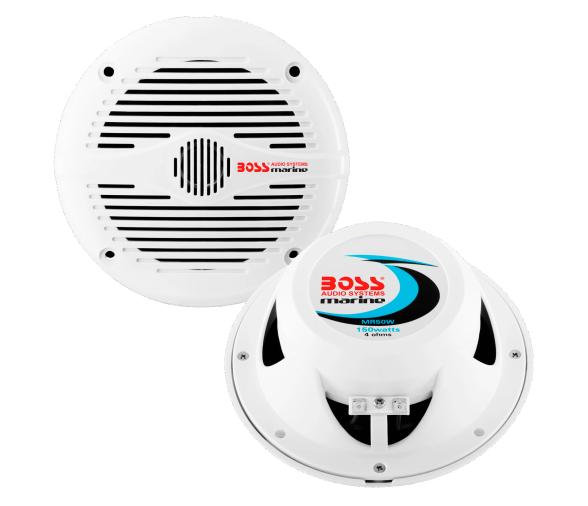 Boss Altavoces Marinos Blancos de 2 Vías 150W MR50W
