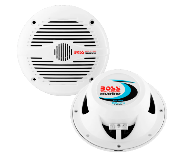Boss Altavoces Marinos Blancos de 2 Vías 150W MR50W
