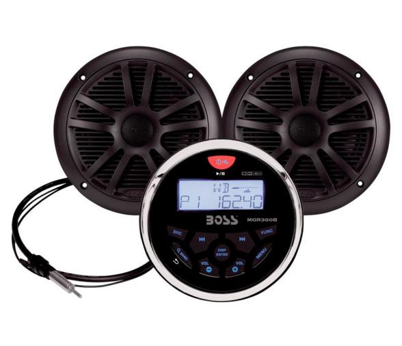 BOSS Pack radio marina MCKGB350W - Negro