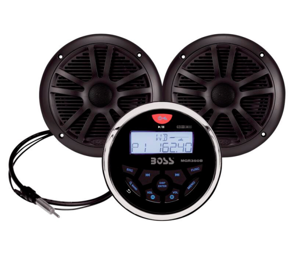 BOSS Pack radio marina MCKGB350W - Negro