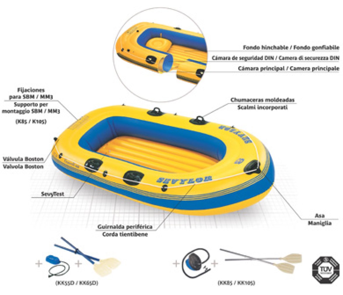 Bote K105 Caravelle 3 Plazas Sevylor