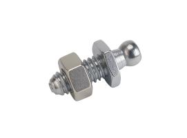 Broche en Bronce Cromado Macho Rosca y Tuerca