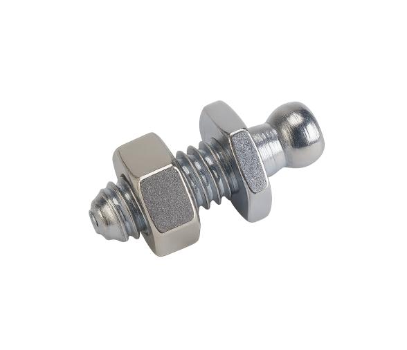 Broche en Bronce Cromado Macho Rosca y Tuerca