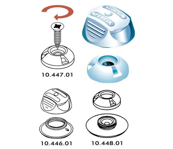 Perfix Broche de Plastico con Tapa Blanco